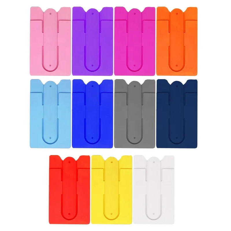 Factory wholesales Silicone Smartphone Card Holder Stand for Cell Phone