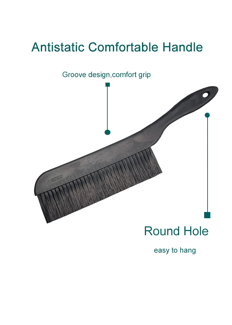 PCB Cleaning Dust Removal Black Plastic Carbon Fiber ESD Antistatic Nylon Brush