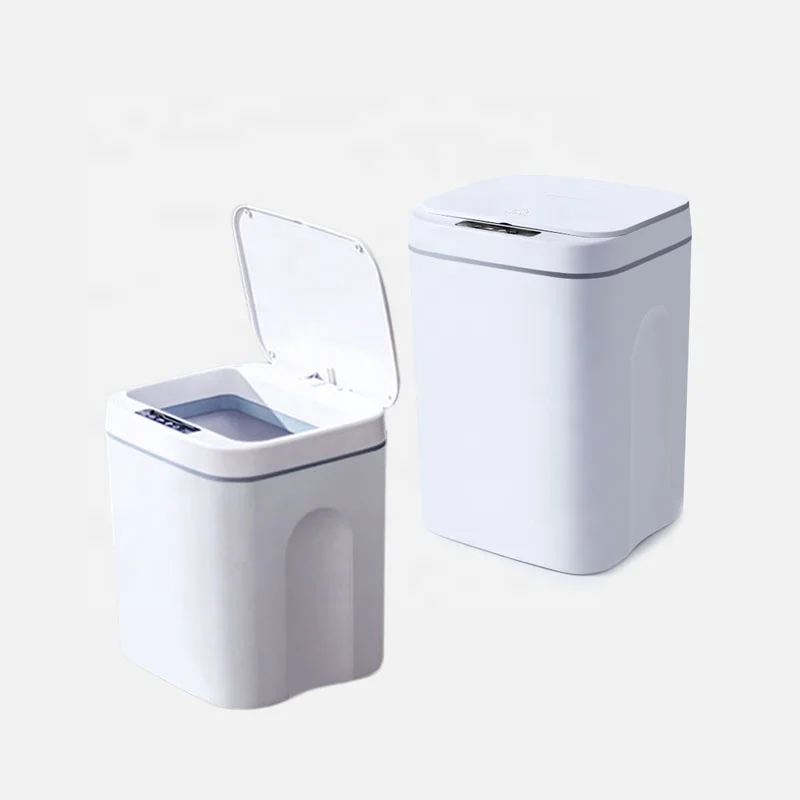 Automatic Garbage Can Waterproof Plastic Locking Lid Waste Trash Can Container Dustbin Smart Trash Bin For Household