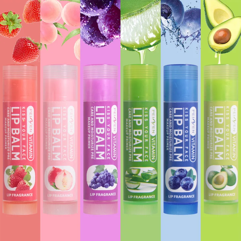 6 Flavors Lips Care Moisturizing Lip Balm Bulk Natural Fruit Lip Balm Set