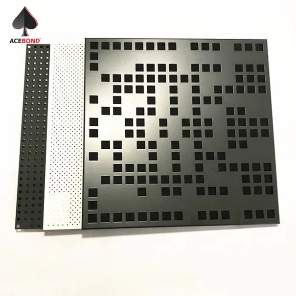 ACEBOND Clip Black Metal Ceiling Aluminum Tissue Sound Proof Text Aluminum Galvanized Steel Square Modern Ceiling