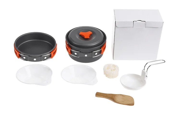 Outdoor Pot Set For 1-2 Person Camping Pot Set For Portable Alumina Pot Kitchen Set Cookware Wholesale