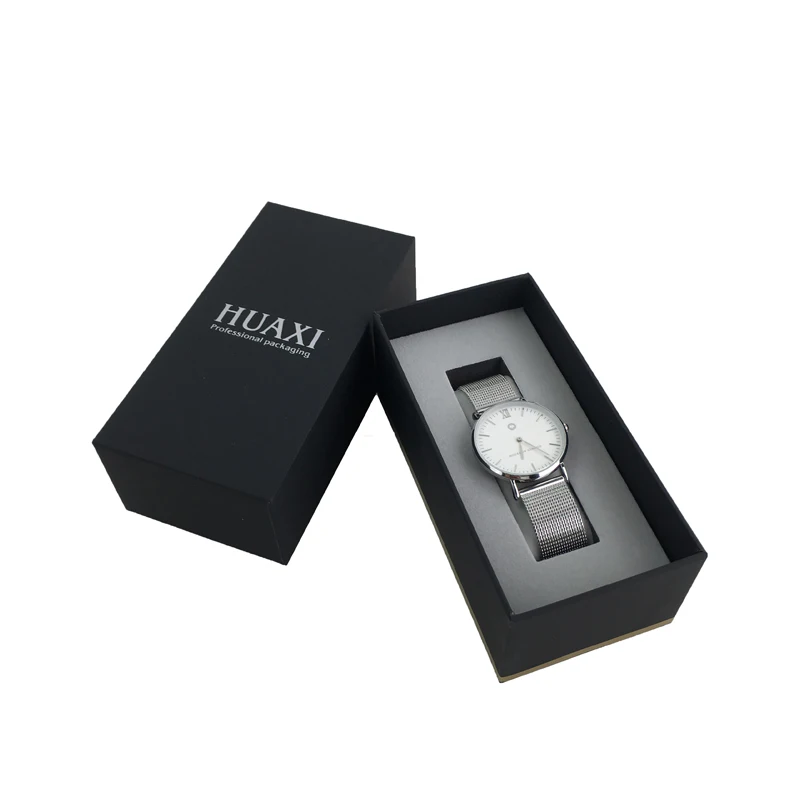 luxury black soft paper personalized best branded watch box
