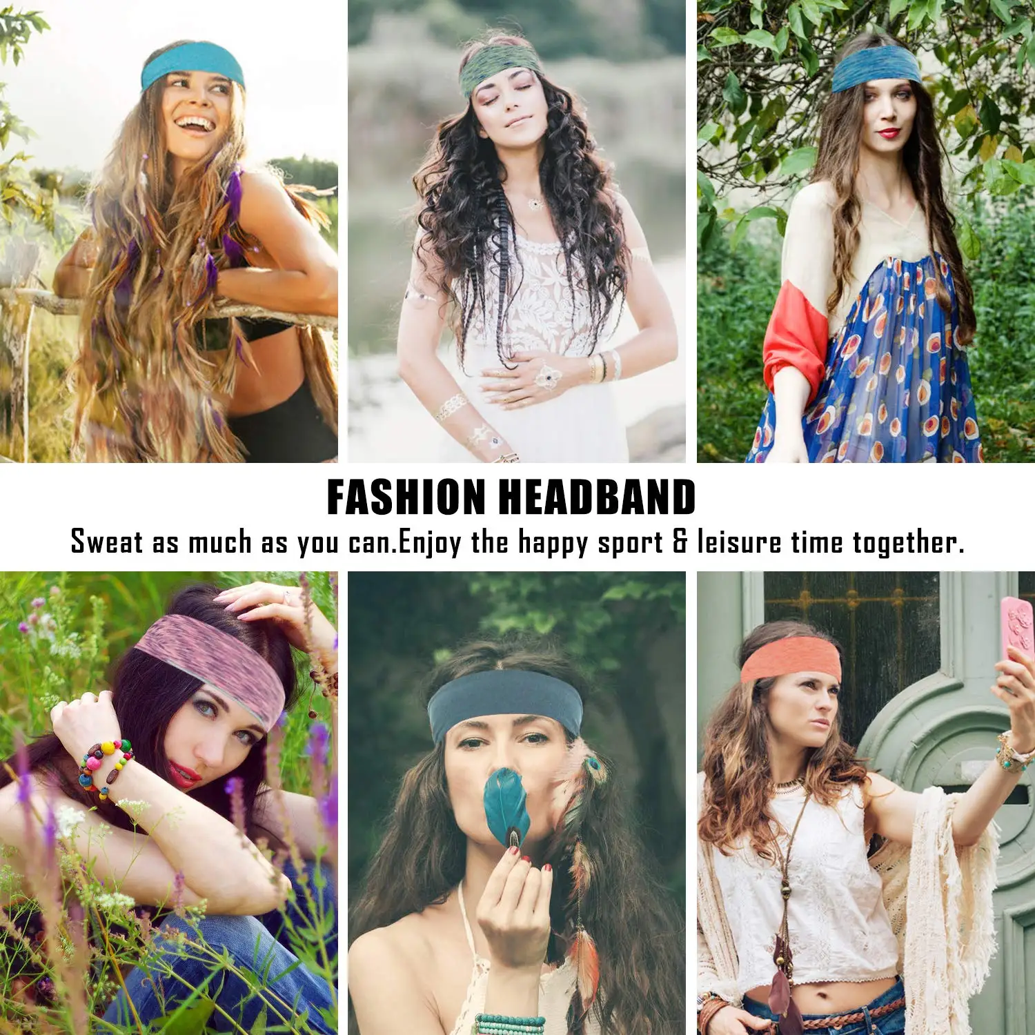 Headbands for Women  Yoga Headbands Sweat Wicking Headbands Sports Cooling Hair Band