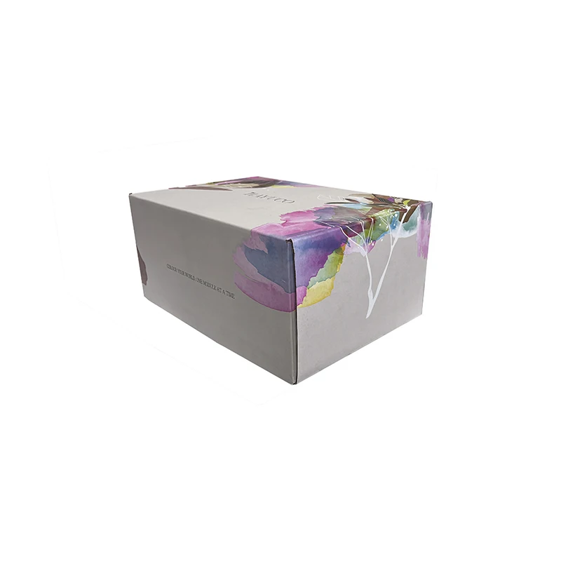 Hot Sale Customized Flower Paper Box Cosmetic Packaging Gift Mailer Box Printing Express Corrugated Box For Skincare Packaging