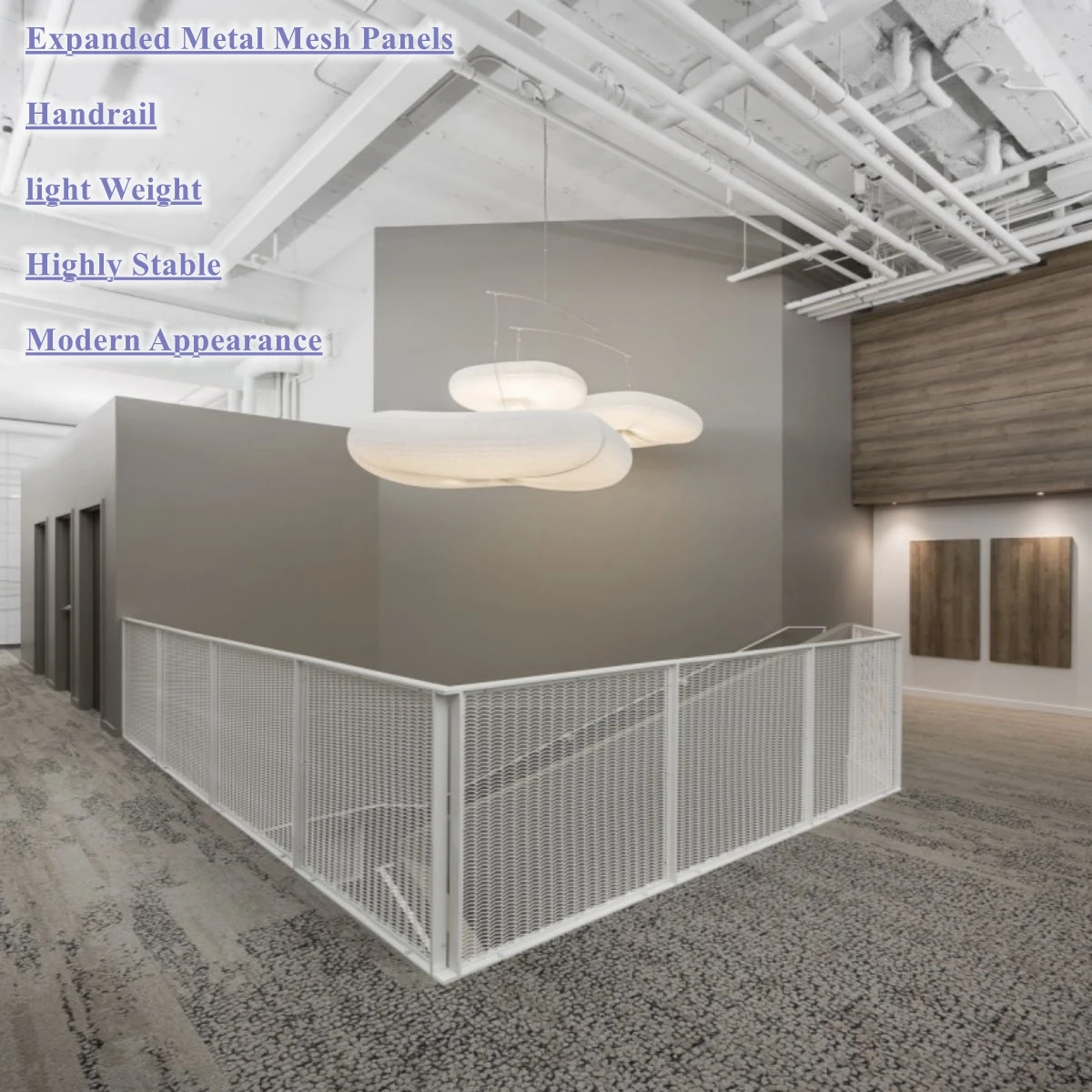 External Cladding Curtain Wall Facade Panels Expanded Metal Mesh Panels Sunlight Proof