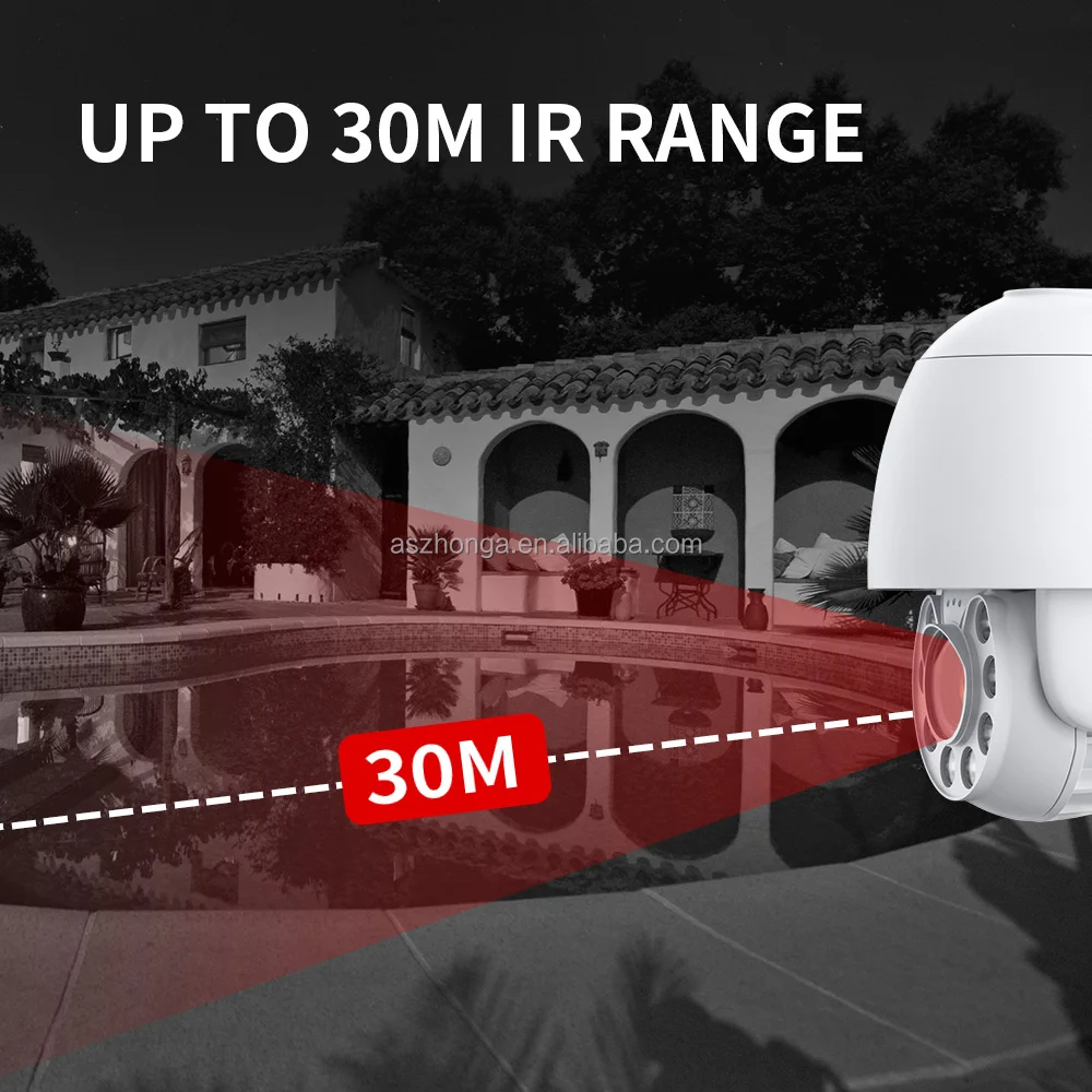 5MP 48V POE Security IP Network Camera Outdoor HD 5X Zoom PTZ  CCTV Surveillance Cam Night Vision H.265