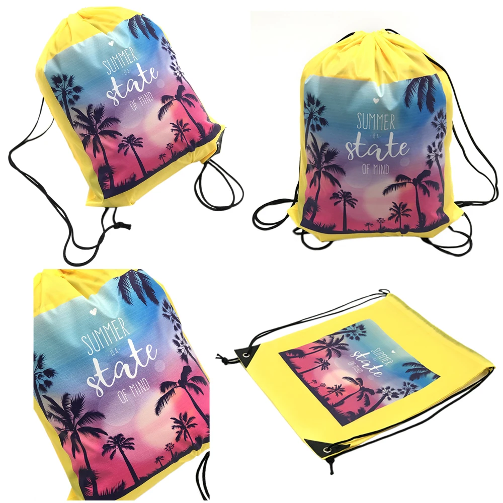 Promotional Wholesale Customized Promotional Polyester Nylon Drawstring Bag And Backpack Draw String Bag