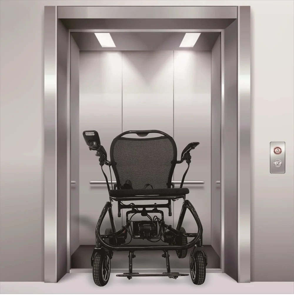 Professional Carbon Fiber Folding Electric Wheelchair Electric Portable Wheelchair Compack Wheelchair