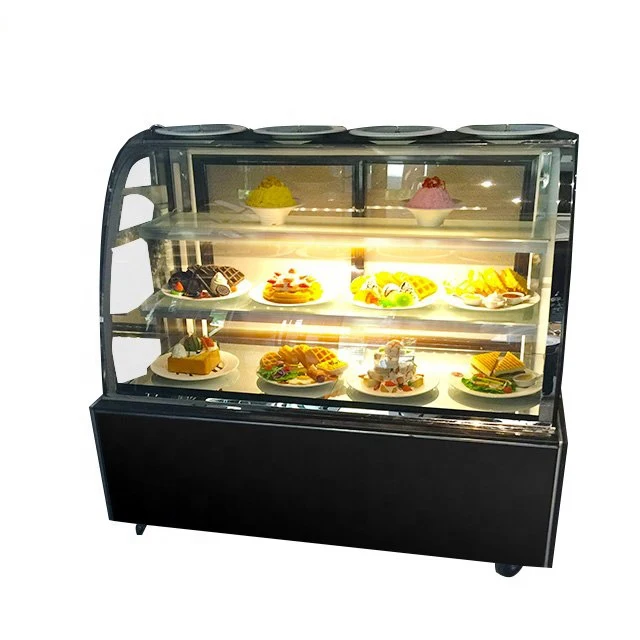 Topping Cool Chiller Electric Cake Display Turntable Cake Display Fridge For Supermarket
