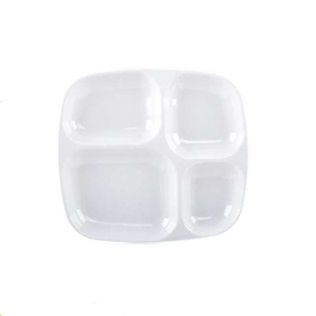 Divideded Plastic Serving Food Plate Factory Direct Sale Fast Food Plates Set