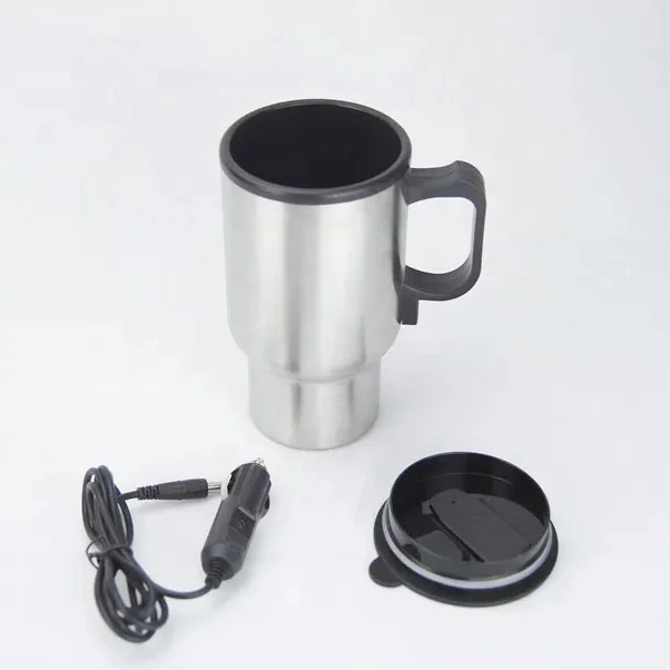 2024 High Safety Level Electric Mug Warmer Steel Insulated Coffee Cup Mini Travel Kettle