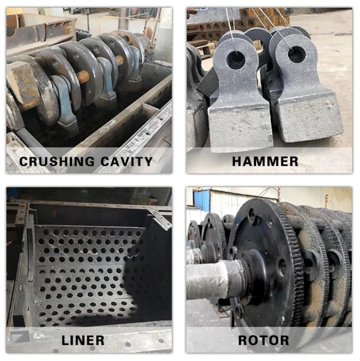 High quality new design low price  Integrited granite basalt  rock mobile box-type heavy hammer crusher