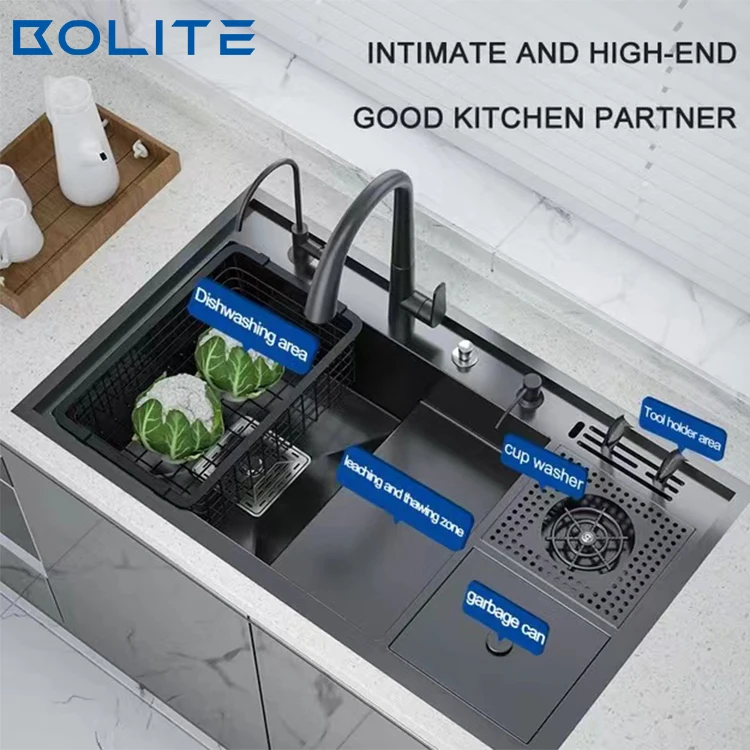 Thickened Stainless Steel Brushed 201 304 Kitchen Sink Household Hand Kitchen Sink