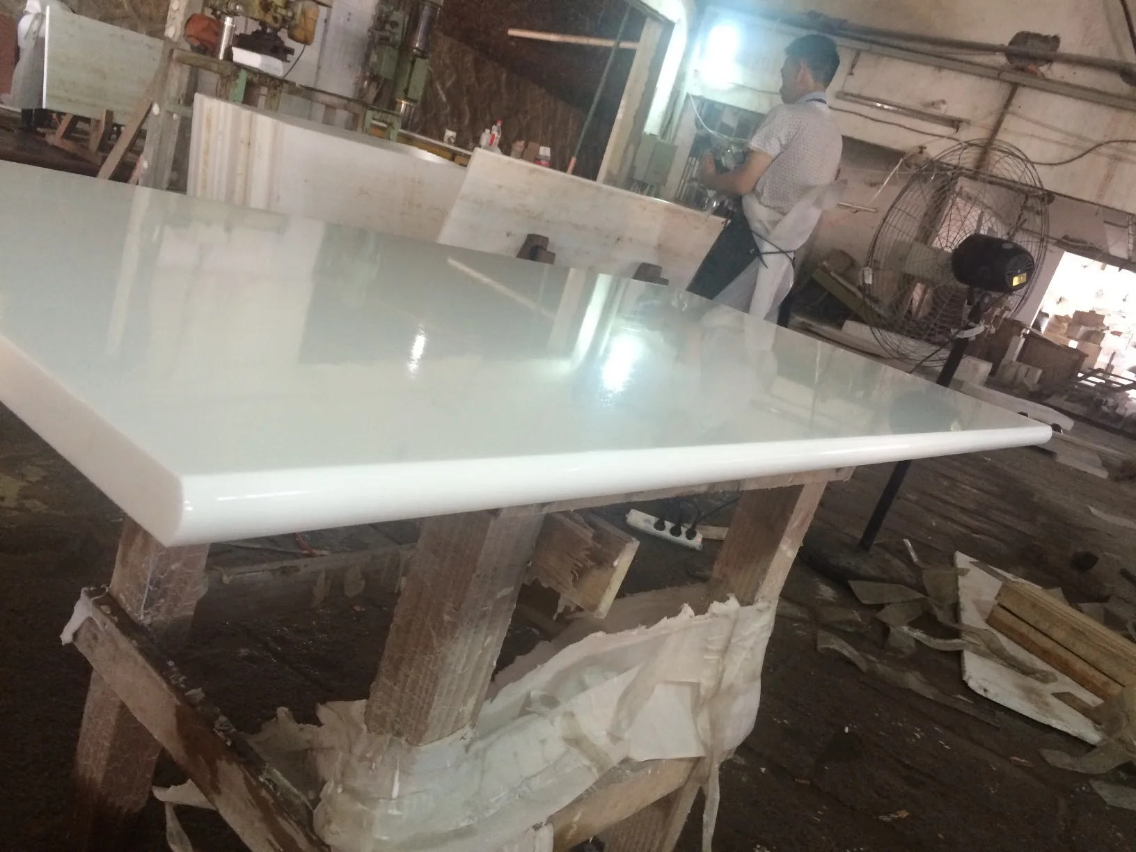 nano glass 3rd generation nano crystal white glass stone Slab