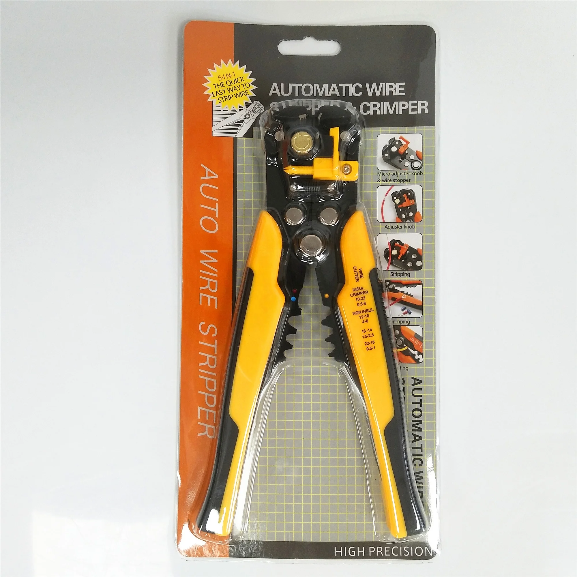 HS-D1 Auto Wire Stripper Crimper Cable Cutter Multifunctional Pliers 8-Inch 0.2-6.0mm Manual Crimping Pliers Hand Tools