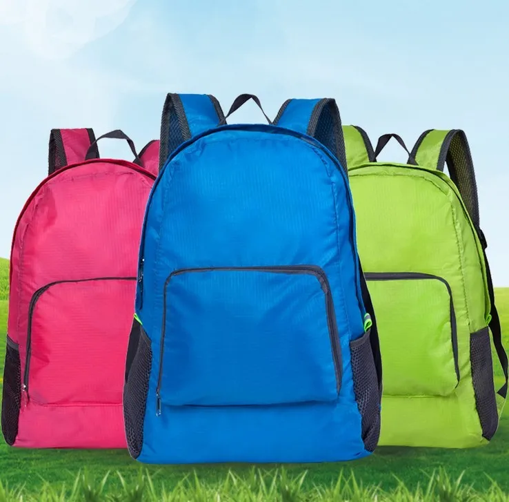 Waterproof Cheaper Small Quantities Can Custom Logo Lightweight Nylon Daypack Foldable Shopping Backpack Bag Backpack Women