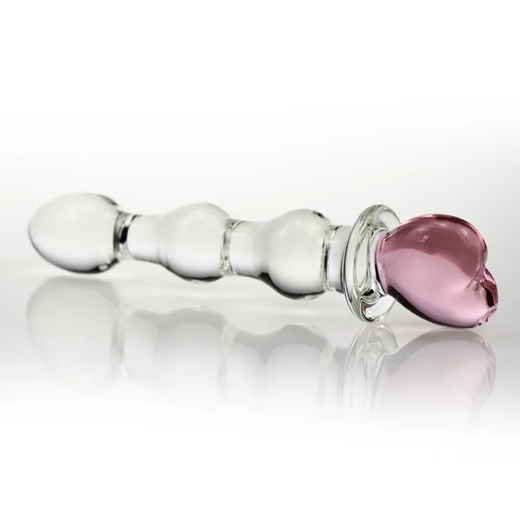 Dildo Anal Glass Adult Sex Toys Borosilicate Pyrex Wand Heart Shape Crystal Glass Dildo For Women