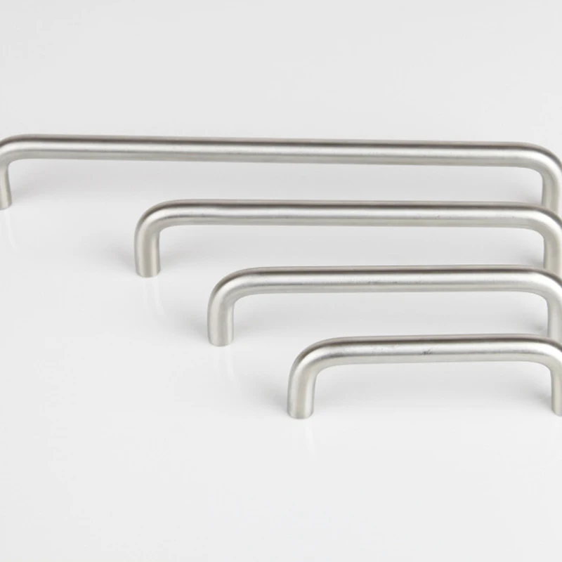 Wholesale Modern Minimalist Smooth Touch Cabinet Drawer Handle Custom Size Tube D Shape Steel Wire Pull Handle Bar