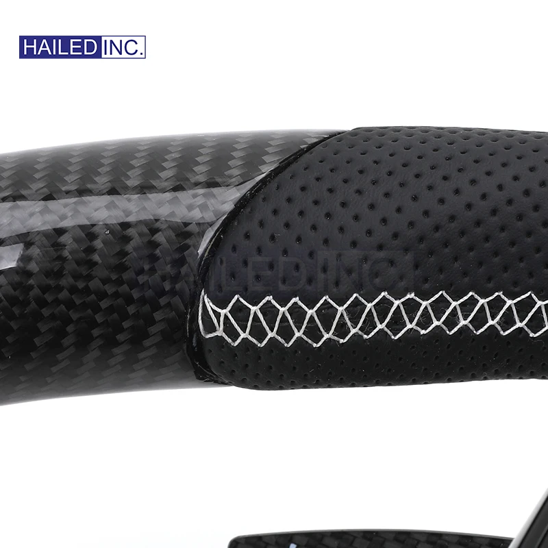 HAILED Custom Volante Glossy Black Carbon Steering Wheel for Mercedes Benz W204 W205 W207 W211 W212 W213 W221 W222 CLS C63 GT