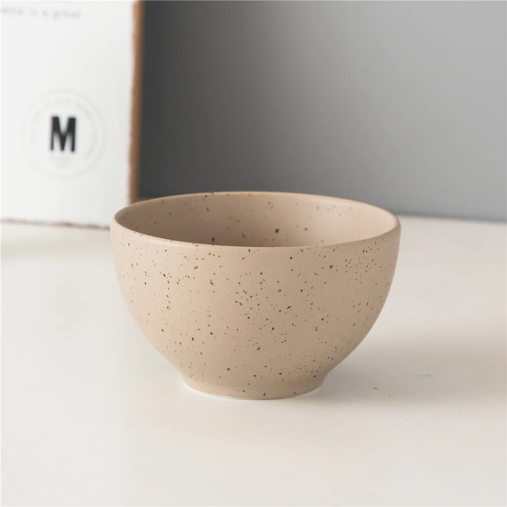 16pcs Dinnerware Set Nordic Style Sesame Glaze Ceramic Tableware Home Used Porcelain Dinner Plates Set