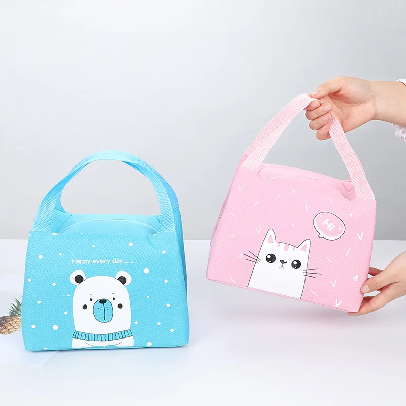 Wholesale Fashion Cartoon Reusable Thermal Insulated Lunch Tote Food Picnic Bag Cooler Lunch Bag Insulated for School Kids