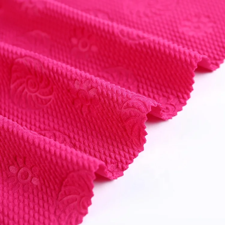 Последняя тисненая толстые вязаные жаккардовые футболки растягиваемая в 4 направлениях, 95% полиэстер 5% эластан ткань