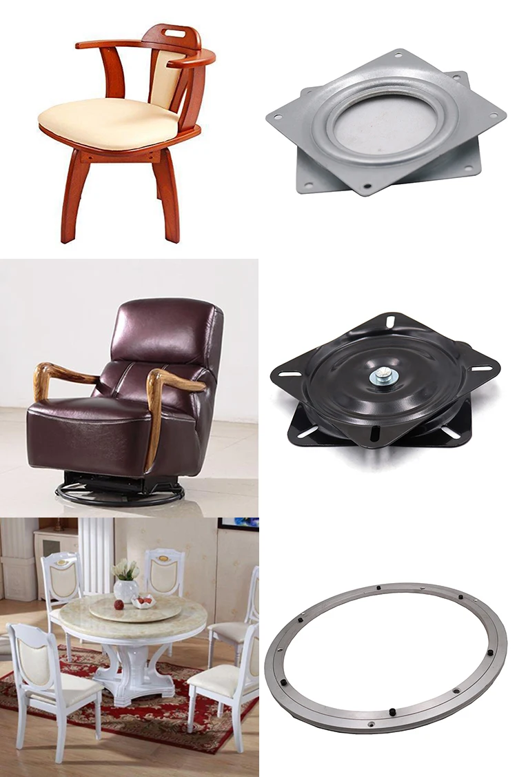 Home Desk Parts3 Inch 360 Degree Rotating Display Stand Plates Iron Furniture Bearing For Dining Table Turntable