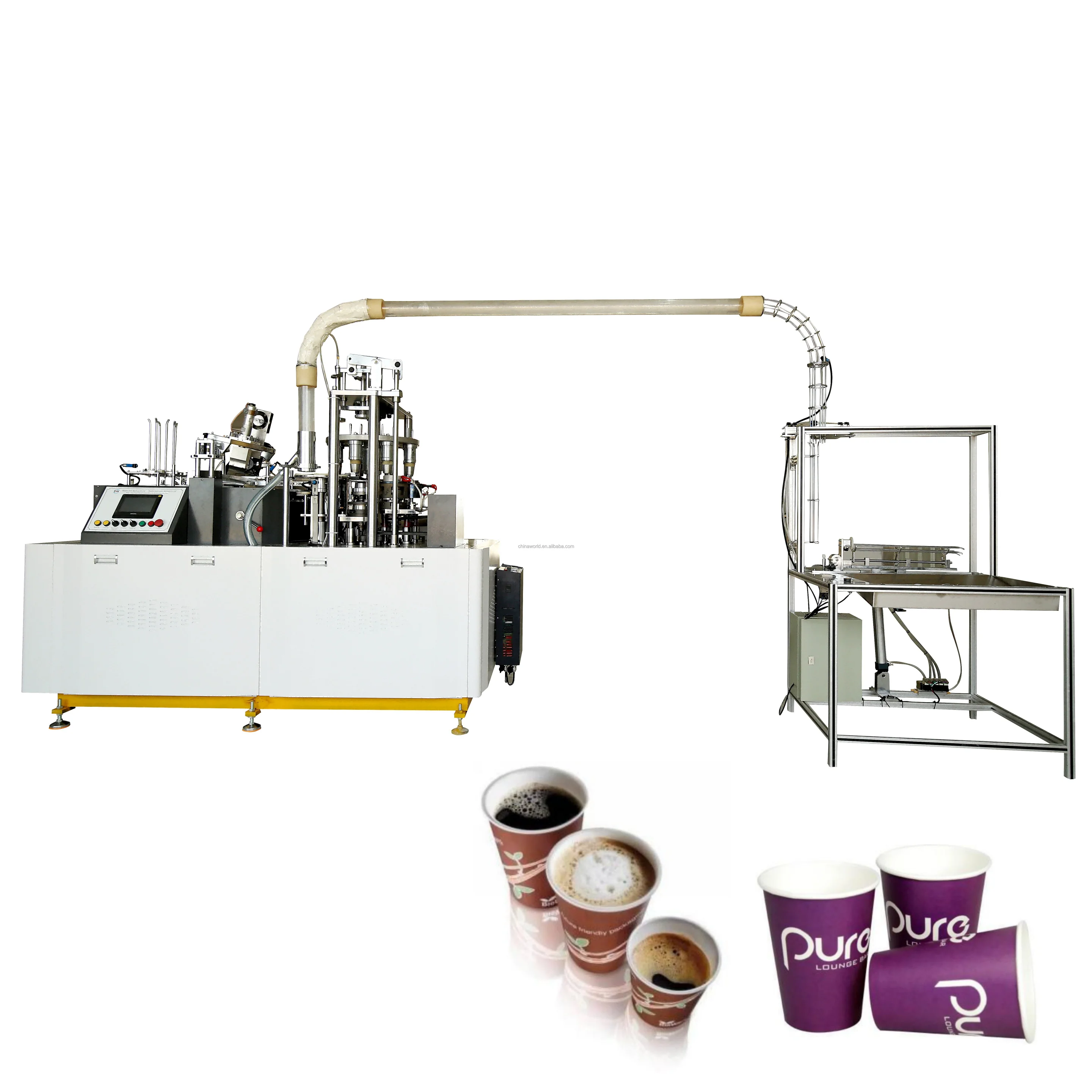 CW-85S высокоскоростная полностью автоматическая машина по производству бумажных стаканчиков для мороженого машина для запечатывания стаканчиков