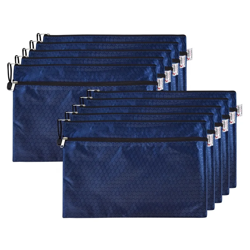 A4  custom file book double zipper pocket car document bag