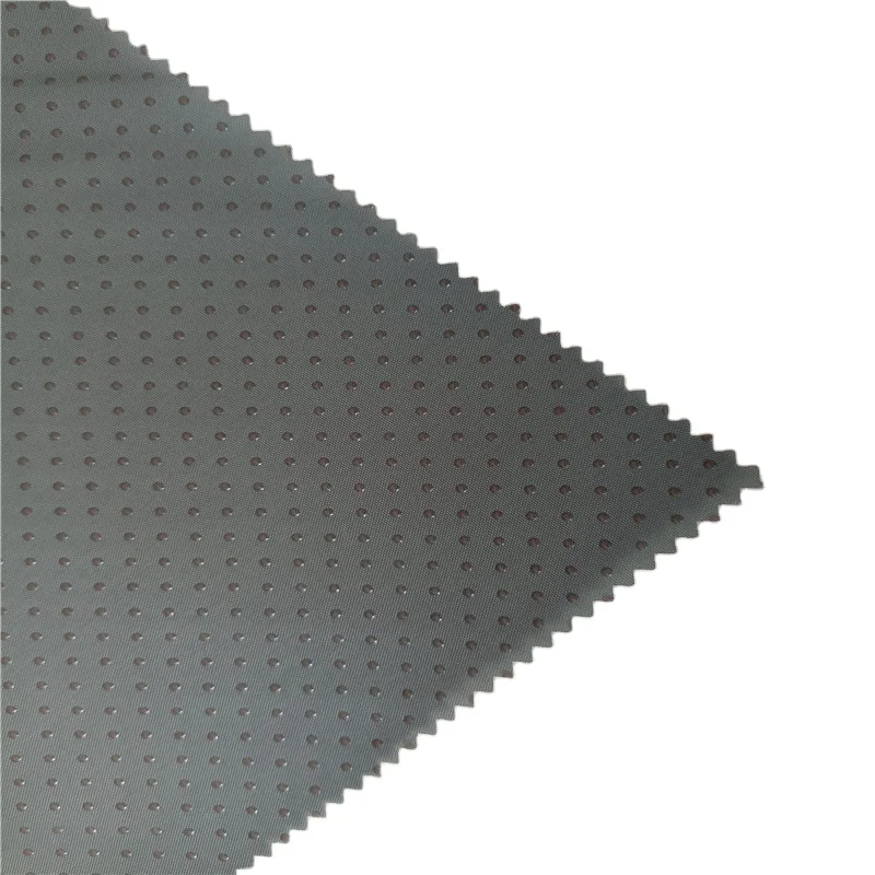 Non slip Polyester oxford anti slip silicone coated dots non slip fabric for anti slip mat mattress (1600309744281)