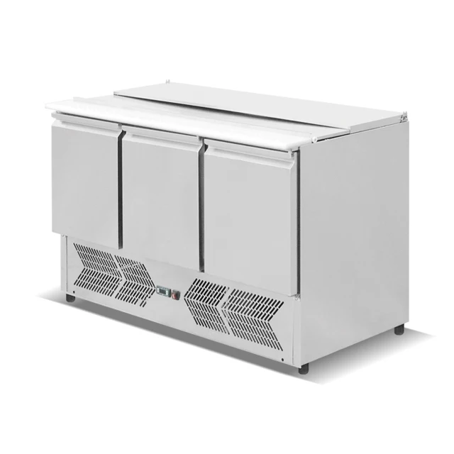 Counter Top Pizza Salad Chiller / Prep Table Display Refrigerator with 4 Drawers SALAD Pizza counter