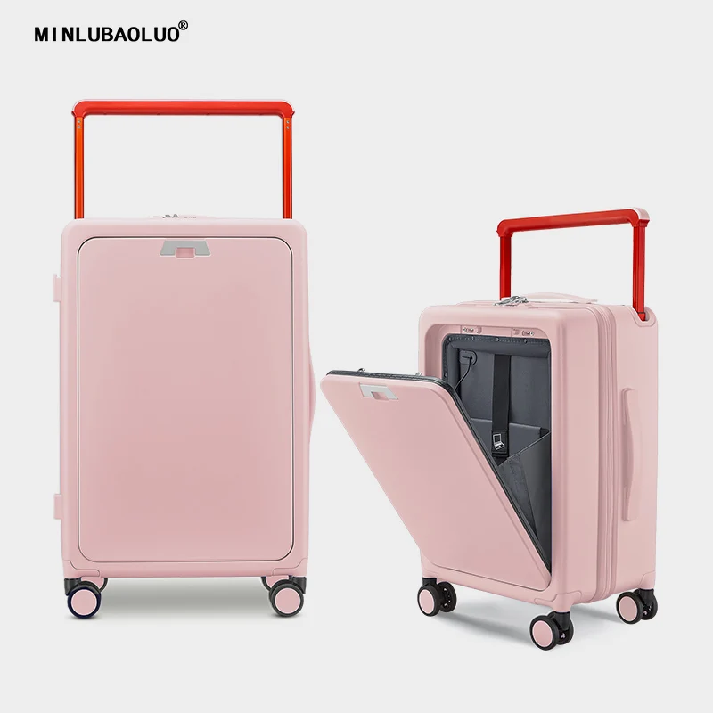 Multi functional PC zipper portable travel luggage with movable 4-wheel suitcase floor standing luggage wholesale