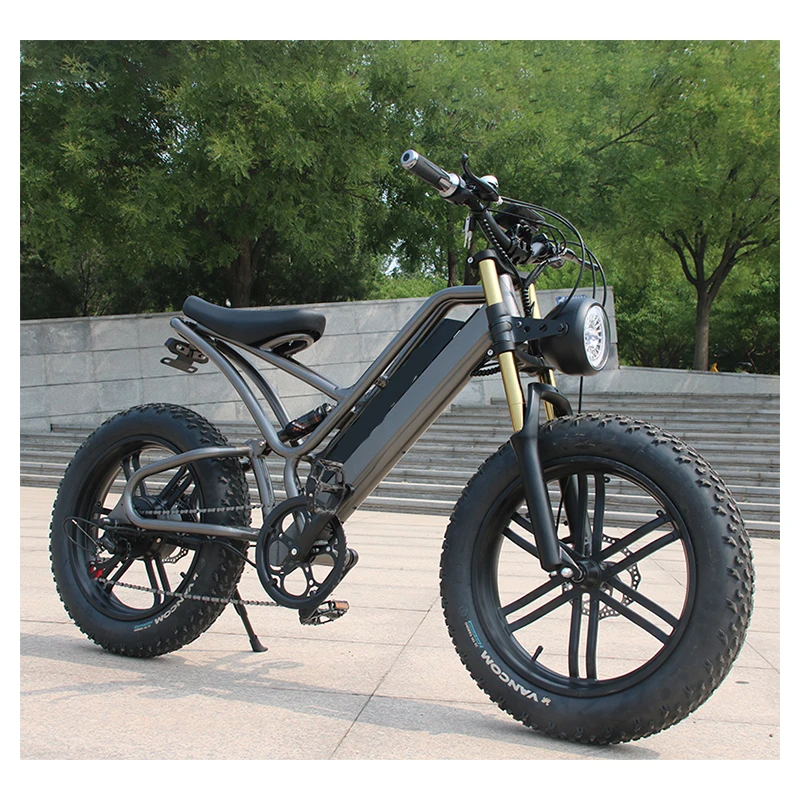 OEM 20 Inch 48V 750W Fat Tire Electric motorcycles Mountain dirt Bike Lithium Battery  hub motor  E-Bike Bicycle bike adult