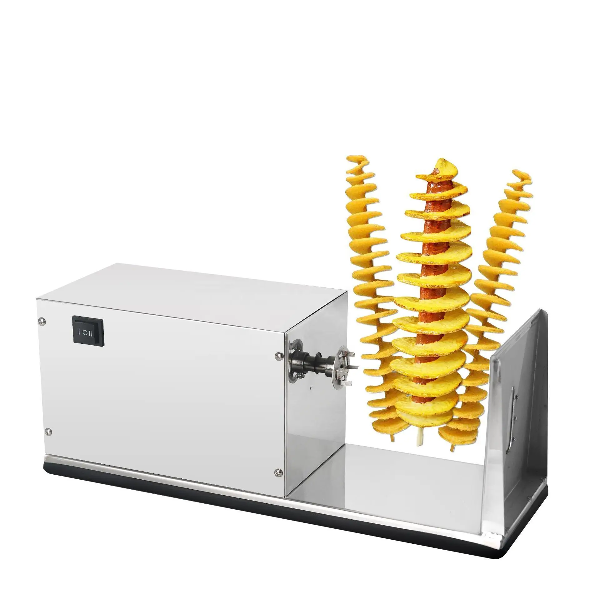 Electric Potato Tower Crane Potato Slicer Peeler Stainless Steel Vegetable Cutting Machine