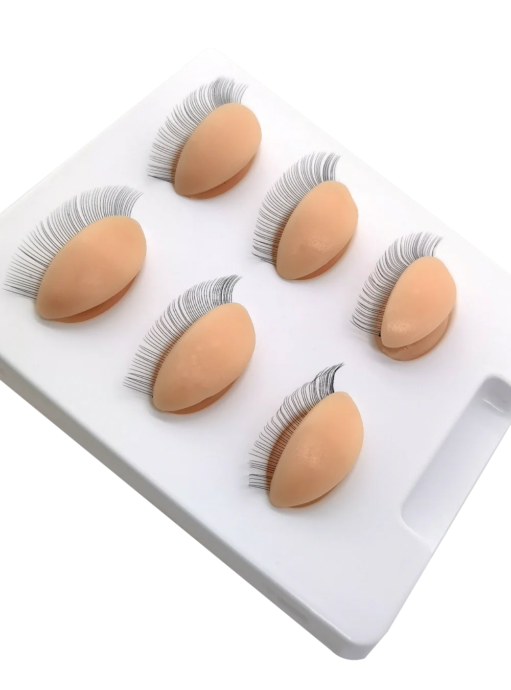Lash Vendor Supply Eyelash Mannequin Head Replacement Eyelids Silicone Removable Training Eyelids For Lash