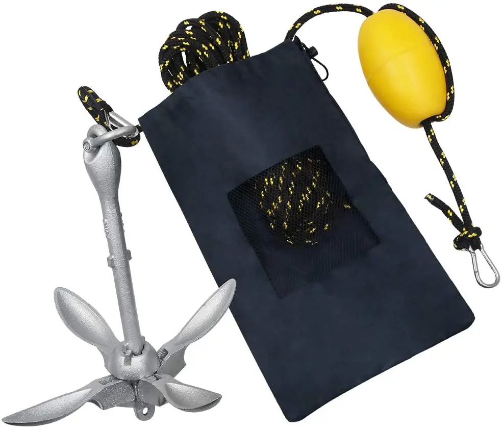 4-телескопический зуб бороны гребные лодки складной якорь комплект маленькие носки-башмачки с якорем