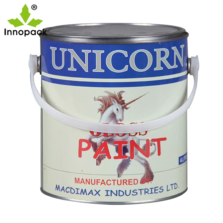 1L 2L 3L 4L Full Color Printed Metal Paint Can with Snap-on Lid