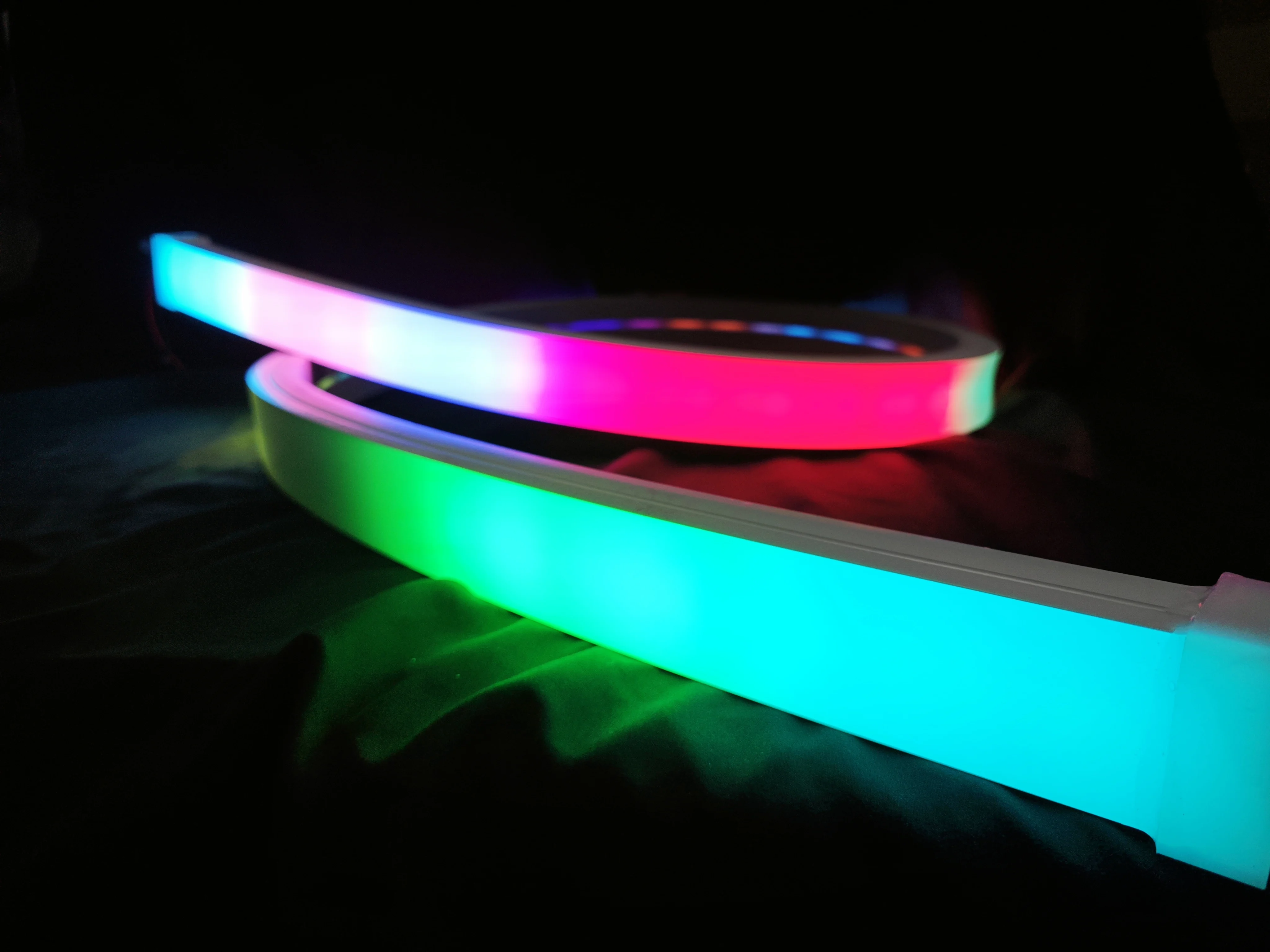 50mm flexible neo neon light bar 24v neonf-flex strips whole sale decorative luz rgbic rgbw dmx 512 digital lightings