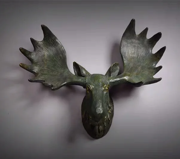 Resin country style antique vintage  Moose head decor Bust Wall Hanging