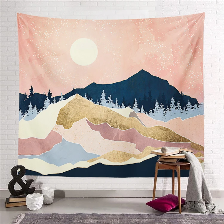 New Design Custom Japanese Tapestry Polyester Digital Printed  Tapestry