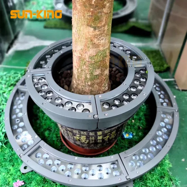 Round decorative green purple 24VDC ip65 hug tree lights 48W 72W 108W 144W 192W 240W 360W palm coconut lamp