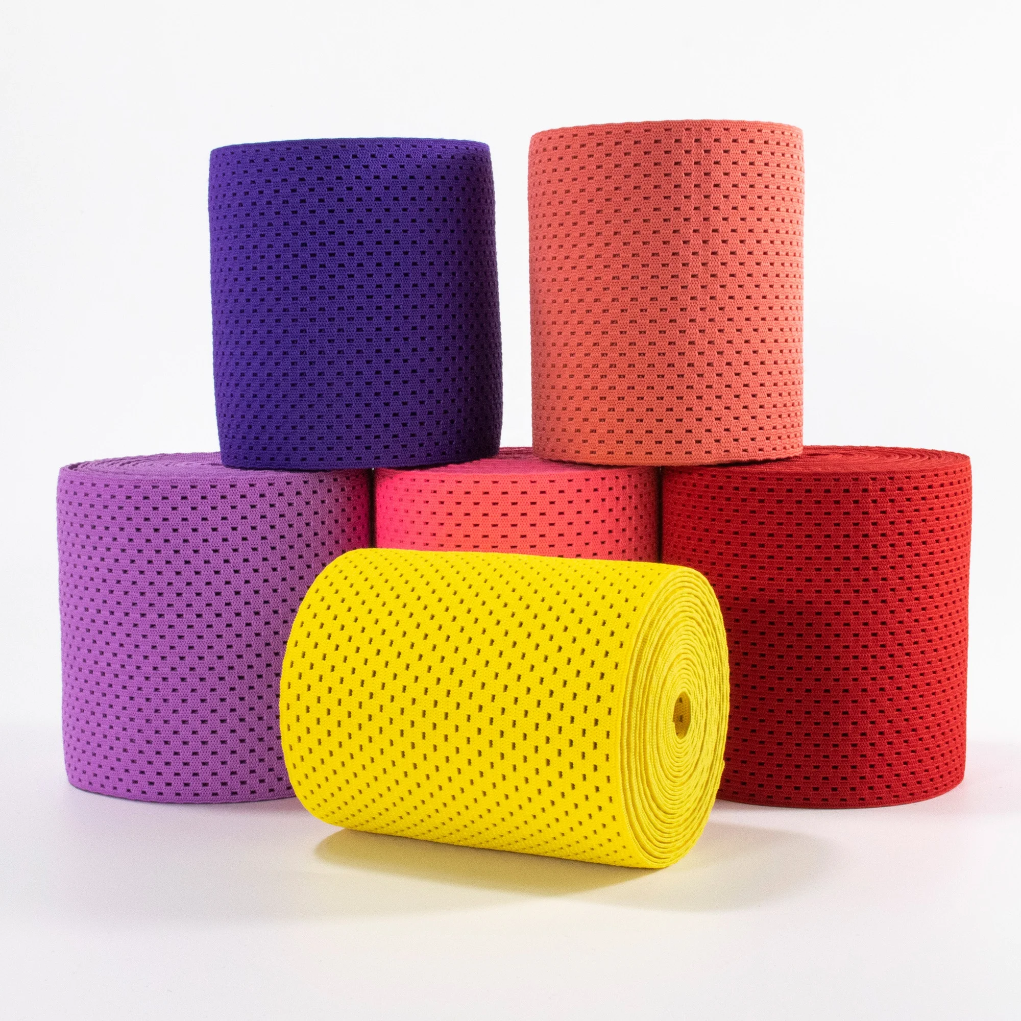 Verified factory medical sports custom wide woven elastic waistband breathable polyester cotton mesh orthodontic elastic band