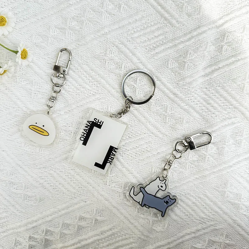 Arclyic Custom Plastic Keychain Carabiner Shaker Charms with UV Printing Features Korea Kpop One Piece Design Your Own Design