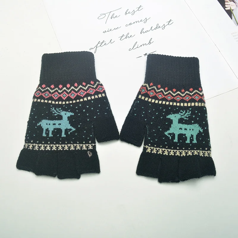 Hot Sale Daily Winter Touch Screen Warm Knitted Mitten Without Fingers