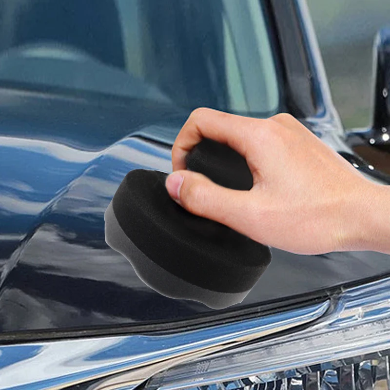 Hexagonal hand-held tire polishing waxing sponge for Clean tire waxing