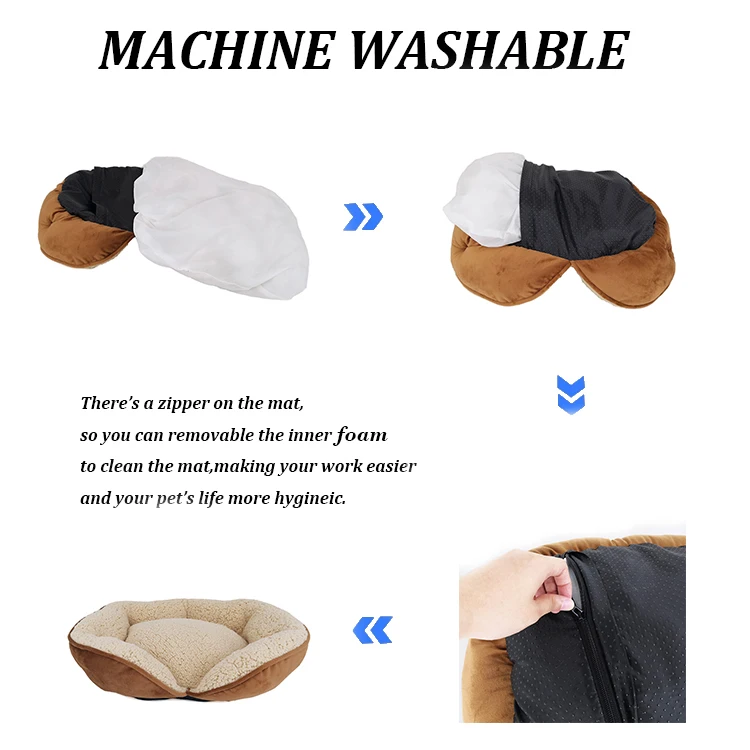 YangyangPet Best Seller Washable Ultra Soft Custom Size Logo Dog House Pet sleeping Bed