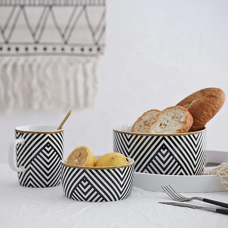  Набор керамических столовых приборов Zebra Strip из 3