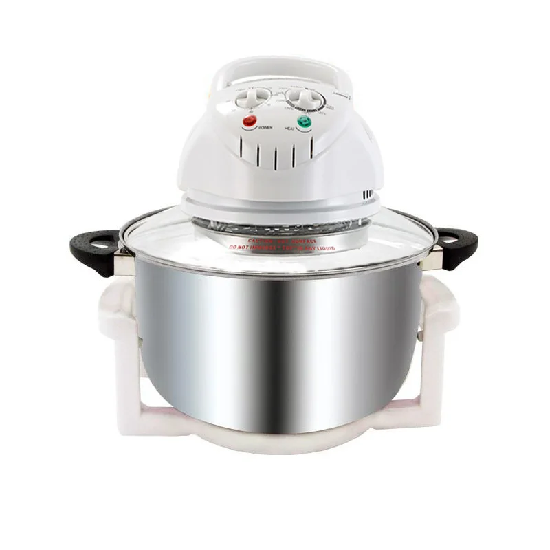 Multi functional single very big glass picture vertical convection cookshop powerful halogen oven with rice pot
