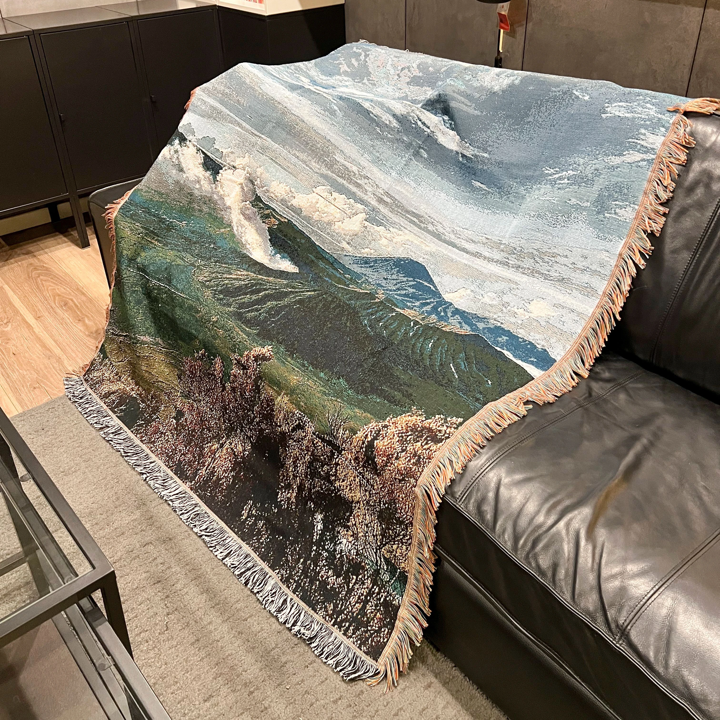 Hot Durable Woven Jacquard Sofa Cover Blanket Noval Scenery Design Polyester&cotton Sofa Blanket Decor Blanket Picnic Cloth